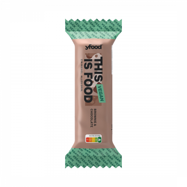 yfood Riegel VEGAN Brownie & Chocolate, Ein Riegel - Alles drin, 60 Gramm